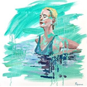 “Women in the water” Original Oil Painting